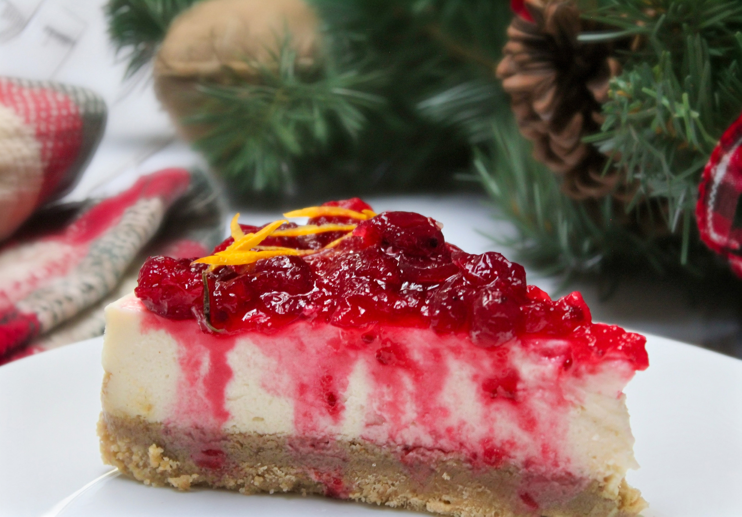 Holiday Cranberry Cheesecake
